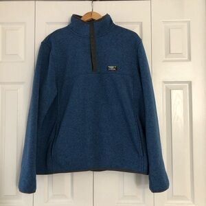 L.L Bean Quarter Snap Up Sweater with Pockets XL